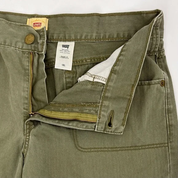 Women’s Levi’s Green Cotton Twill Pant 16 Long - Picture 6 of 8